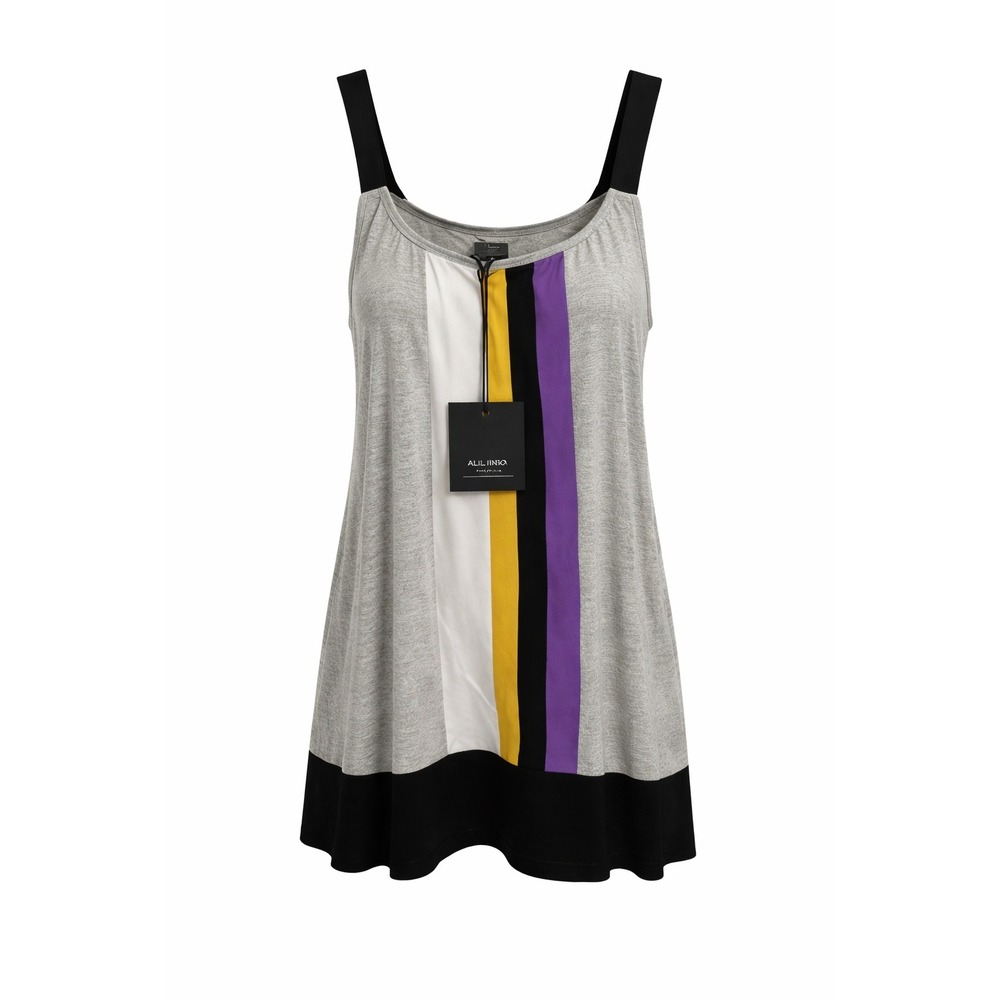 Vera Wang NWT Gray Stripe Chemise Nightgown Sleepwear Women‎ Small